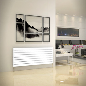 DQ-TOR-H-D-W-LS00 - DQ Tornado Horizontal Double Radiator H606mm X W656mm White
