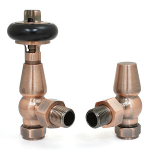 T-MAN-021-AG-AC - Eastbury Traditional Manual Angled Antique Copper Radiator Valves