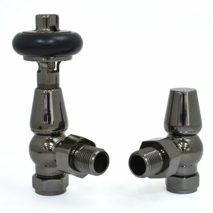 T-MAN-021-AG-BL - Eastbury Traditional Manual Angled Black Nickel Radiator Valves