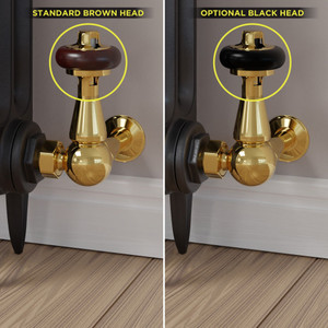 T-TRV-020-CR-B-BLACK-HEAD-COMP - Eastbury Traditional Manual Corner Brass Radiator Valves