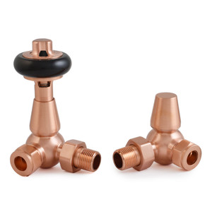 T-MAN-022-CR-BC - Eastbury Traditional Manual Corner Brushed Copper Radiator Valves