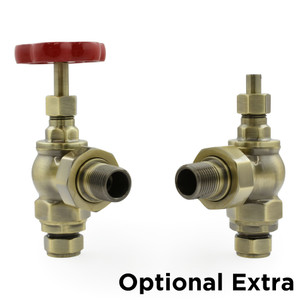 OE-T-MAN-038-AG-AB-R - Rufford Traditional Manual Angled Antique Brass Radiator Valves