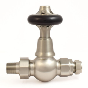 T-MAN-046-ST-SN-ALT00 - Chastleton Traditional Manual Straight Brushed Satin Nickel Radiator Valves