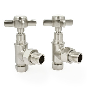 T-MAN-064-AG-SN-ALT00 - Winkworth Traditional Manual Angled Brushed Satin Nickel Radiator Valves