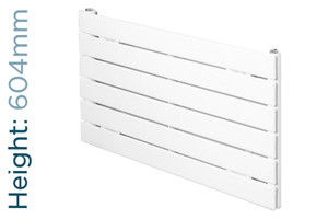 DQ-STRATA-604-SW-TH - DQ Strata Horizontal Single Radiator H604mm X W900mm White