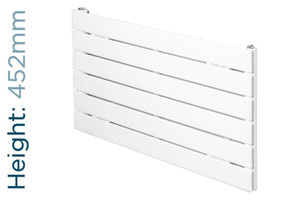 DQ-STRATA-452-DW-TH - DQ Strata Horizontal Double Radiator H452mm X W900mm White