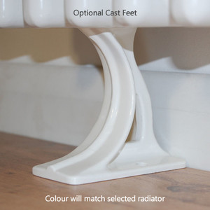 DQ-ARDENT-H-F-CAST-FEET-CU02 - DQ Ardent Horizontal 3 Column Radiator H750mm X W622mm Anthracite