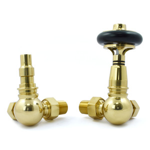 T-TRV-049-CR-B-ALT00 - Ascott Traditional TRV Corner Polished Brass Radiator Valves