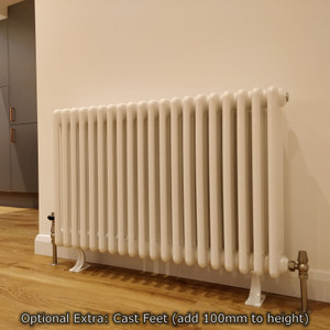 AP-4-LS00 - Apollo Roma 4 Column Horizontal Radiator H300mm x W996mm