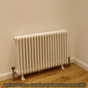 AP-4-LS02 - Apollo Roma 4 Column Horizontal Radiator H400mm x W812mm