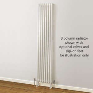 RR-FWH-3-1800-LS00 - Fitzrovia 3 Column Vertical Radiator H1800mm x W300mm White