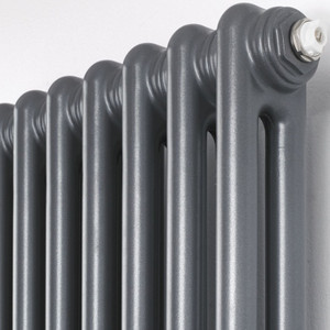 RR-FAN-2-CU00 - Fitzrovia Metallic Anthracite 2 Column Horizontal Radiator H600mm x W622mm