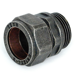 22mm Compression Radiator Valve Adaptor - Pewter