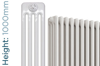 Infinity White 4 Column Radiator 3 Sections H1000mm X W162mm