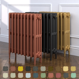 Richmond 4 Column Victorian Cast Iron Radiator H660mm x W219mm