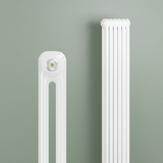 Trade Essentials White 2 Column Vertical Radiator H1800 x W300