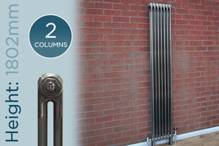 Trade Essentials Raw 2 Column Vertical Radiator 1802mm x 159mm