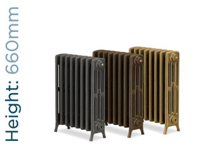 Georgian 4 Column Cast Iron Radiator H660mm x W208mm