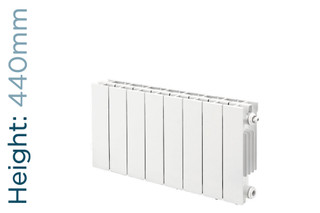 Trade Essentials Aluminium Designer White Horizontal Radiator H440mm X W1140mm