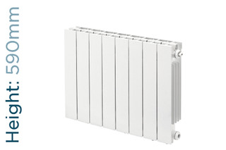 Trade Essentials Aluminium Designer White Horizontal Radiator H590mm X W420mm