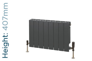 Trade Essentials Aluminium Double Panel Volcanic Radiator H407mm X W420mm