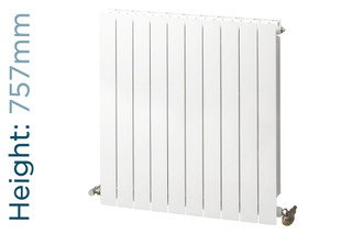 Infinity Aluminium Designer White Horizontal Radiator H757mm X W260mm