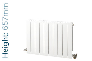 Infinity Aluminium Designer White Horizontal Radiator H657mm X W740mm