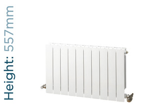 Infinity Aluminium Designer Radiator - Heat Pump Ready - White Horizontal - H557mm X W500mm