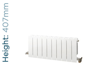 Infinity Aluminium Designer White Horizontal Radiator H407mm X W260mm