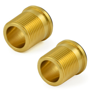3/4 inch Coupler Radiator Valve Adaptor - Unlacquered Brass (Pair)