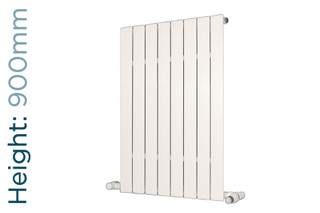 Eucotherm Mars Vertical Flat Panel White Radiator H900mm X W595mm