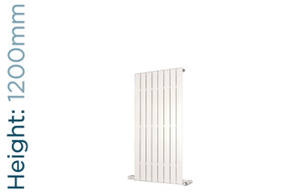 Eucotherm Mars Vertical Flat Panel White Radiator H1200mm X W445mm