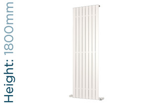 Eucotherm Mars Vertical Flat Panel White Radiator H1800mm X W295mm