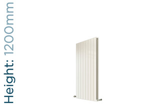 Eucotherm Mars Duo Vertical Double Flat Panel White Radiator H1200mm X W595mm