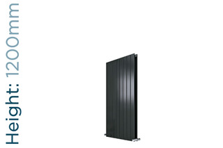 Eucotherm Mars Duo Vertical Double Flat Panel Anthracite Radiator H1200mm X W595mm