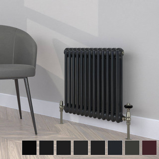 Classic Black 2 Column Radiator H500mm x W622mm