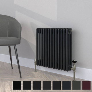 Classic Black 3 Column Radiator H500mm x W622mm Classic Black 3 Column Radiator H500mm x W622mm
