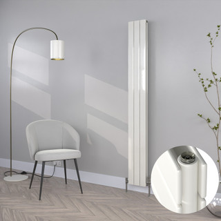 Flux White Vertical Double Radiator H1800mm X W224mm