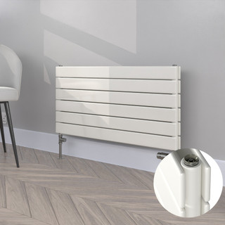 Flux White Horizontal Double Radiator H452mm X W900mm