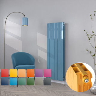 Altherma Aluminium Vertical Radiator - Heat Pump Ready - Custom Colour - H1466mm X W260mm Altherma Aluminium Vertical Radiator - Heat Pump Ready - Custom Colour - H1466mm X W260mm