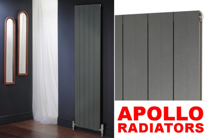 Apollo Malpensa Flat Anthracite Aluminium Radiator