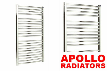 Apollo Napoli Curved Chrome Towel Radiators
