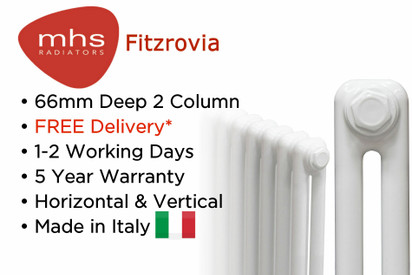 MHS 2 Column White Radiators