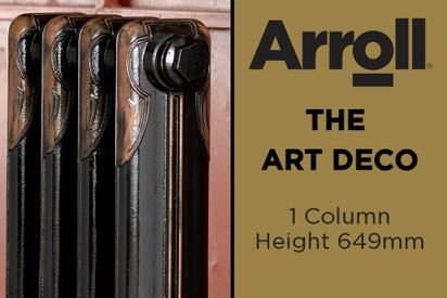 Arroll Art Deco 1 Column Cast Iron Radiators