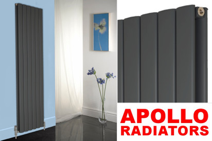 Apollo Magenta Curve Anthracite Aluminium Radiator