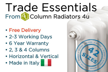 Trade Essentials White Column Radiators
