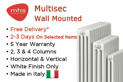 Multisec Wall White Steel Radiators