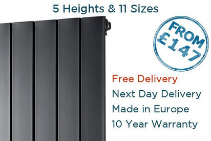 Eucotherm Mars Vertical Anthracite Radiators