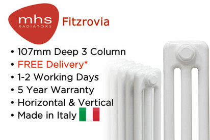 MHS 3 Column White Radiators