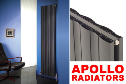Apollo Malpensa Wave Anthracite Aluminium Radiator